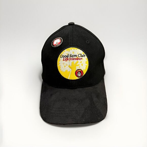 Good Sam Club Life Member Unisex Black Pin Adjustable Strapback Hat Baseball Cap - Picture 1 of 9